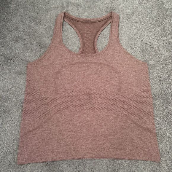 Lululemon Swiftly Tech Racerback Tank Top 10 Spiced Chai/Pink Rosebud Waist - Picture 2 of 8